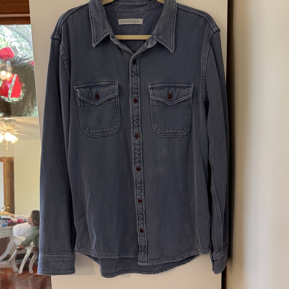 Outerknown Blue Casual Button Down Shirt